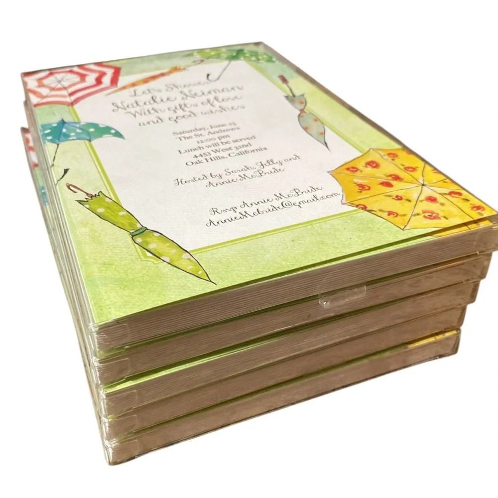 3/$18 Shower Party Invitations- Blank- Set of 10